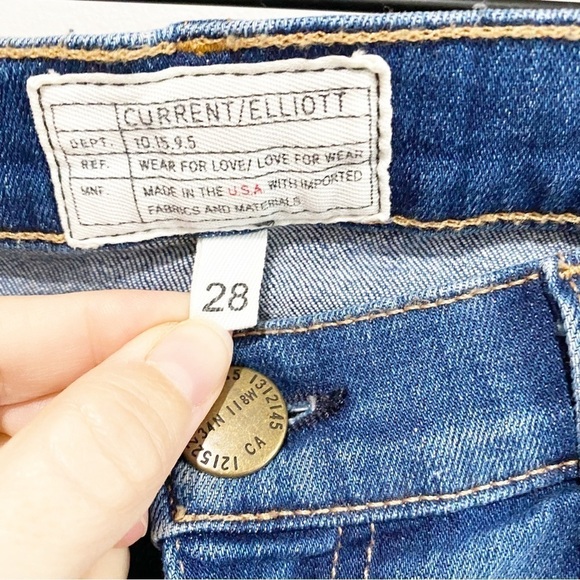 CURRENT/ELLIOTT The Stiletto Skinny Ankle Jeans Niagara Destroy 1280 Size 28 - Picture 8 of 10
